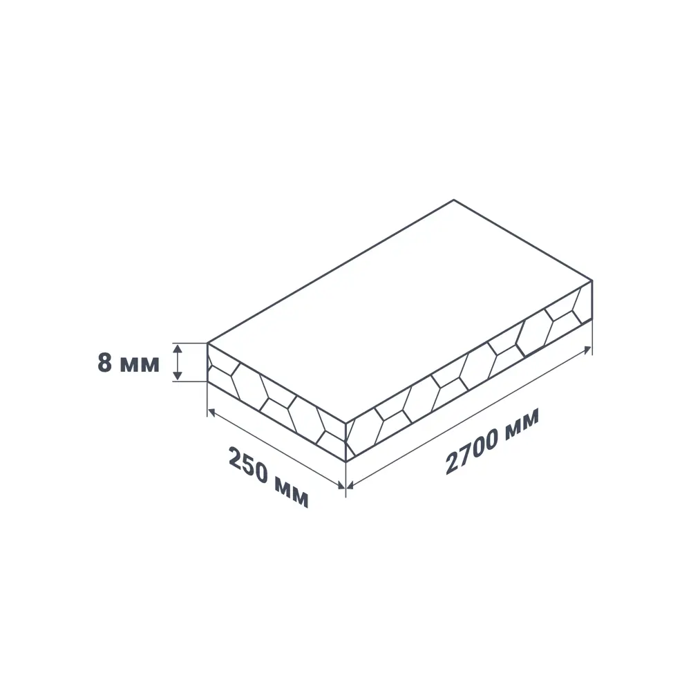 Стеновая панель ПВХ Бьянко матовый 2700x250x8 мм 0.675 м² 17163308 STLM-2117066 КРОНАПЛАСТ  - Вид №5