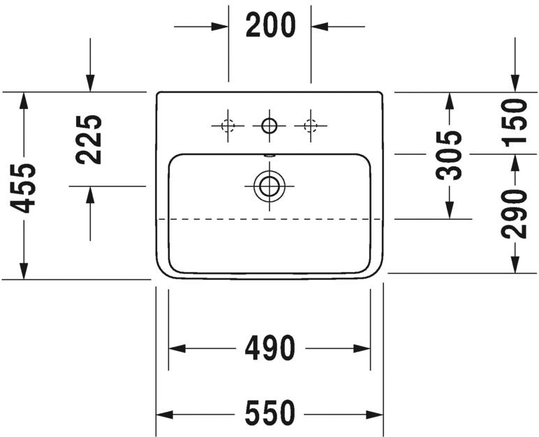 0378550000 Накладная раковина под столешницу  овальная Duravit ME BY STARCK - Вид №1