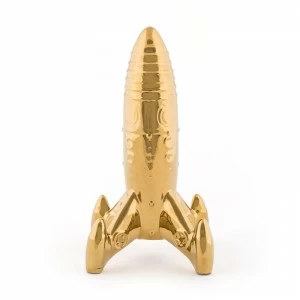 Статуэтка фарфоровая золотистая Memorabilia Gold My Spaceship SELETTI  00-3883220 Золото