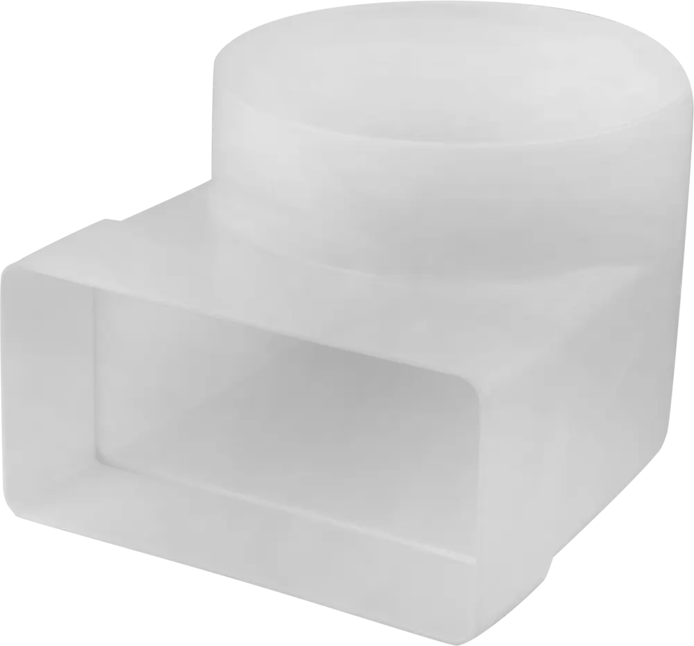 EQUATION Колено соединительное для вентиляции 55×110 мм с переходом на круглый канал 18155801