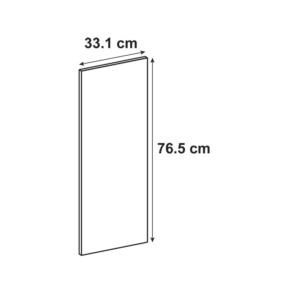 Фасад для кухонного шкафа Мегион 33.1x76.5 см Delinia ID МДФ цвет тёмно-серый STLM-2185043 - Вид №14