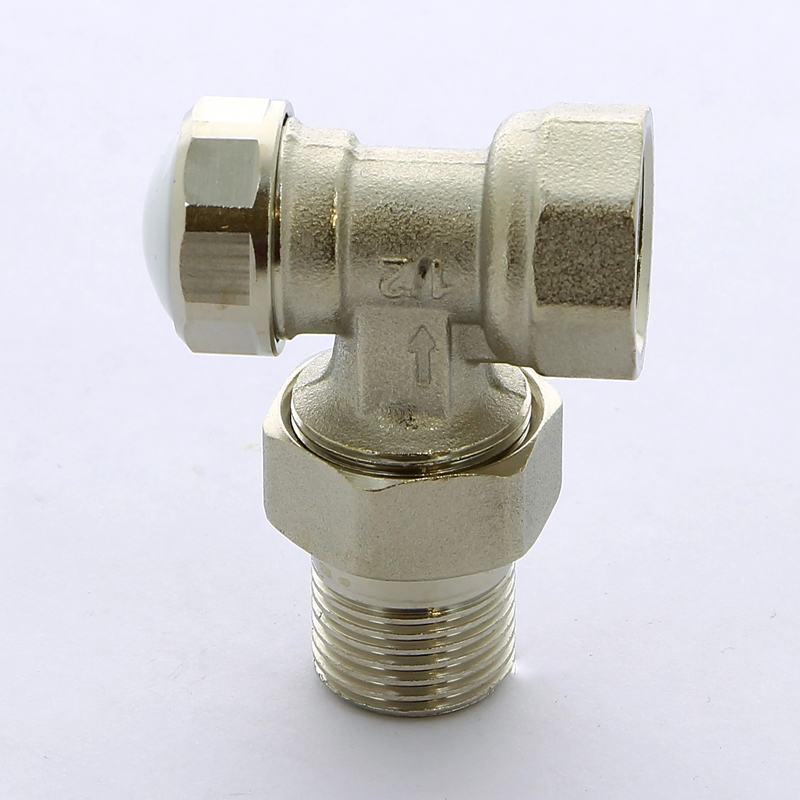 Вентиль НВ угловой для радиаторов обратный с разъемным соединением EMMETI 1/2" 01350322 - Вид №3