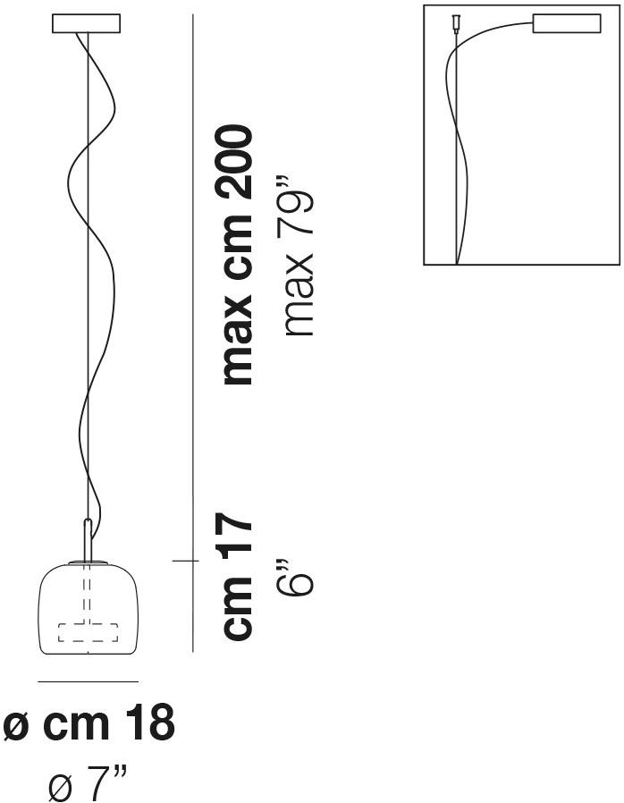 Vetreria Vistosi Led подвесной светильник с прямым светом из дутого стекла Jube sun-id-1388654 - Вид №10