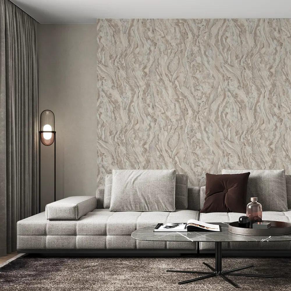 Обои флизелиновые Palitra Home Onyx бежевые 1.06 м HC71793-24 STLM-2037729 - Вид №2