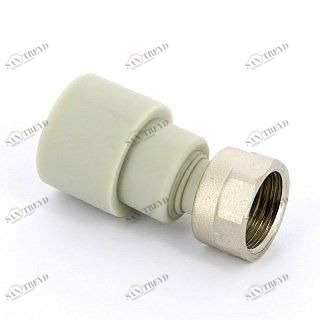 Муфта сварка-В 25x1" с накидной гайкой для холодного водоснабжения FV-PLAST 226026