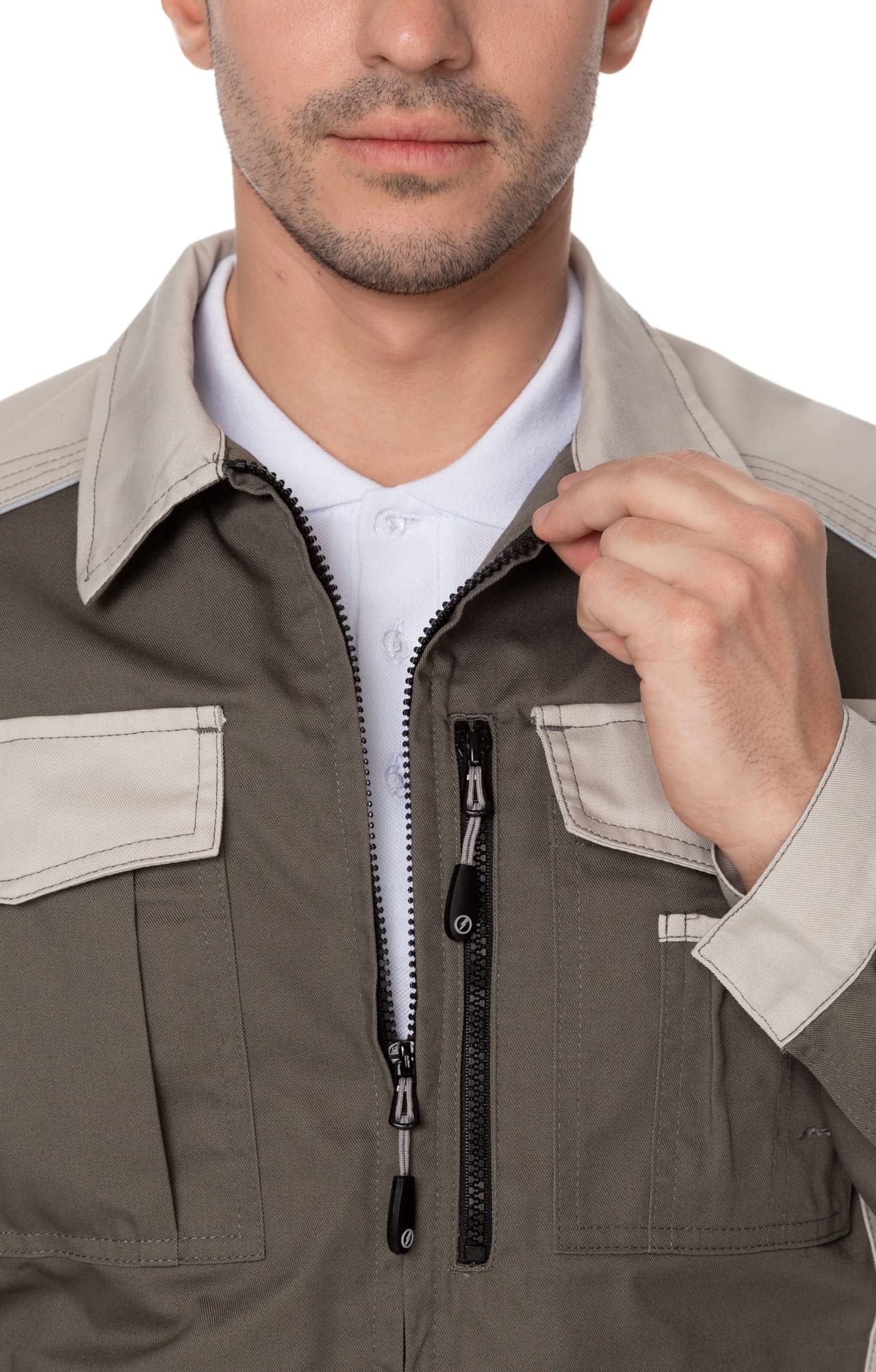 4957101 Костюм  NEW серый хаки с серым песком STATUS  Летняя спецодежда  размер 52-54/170-176  - Вид №17