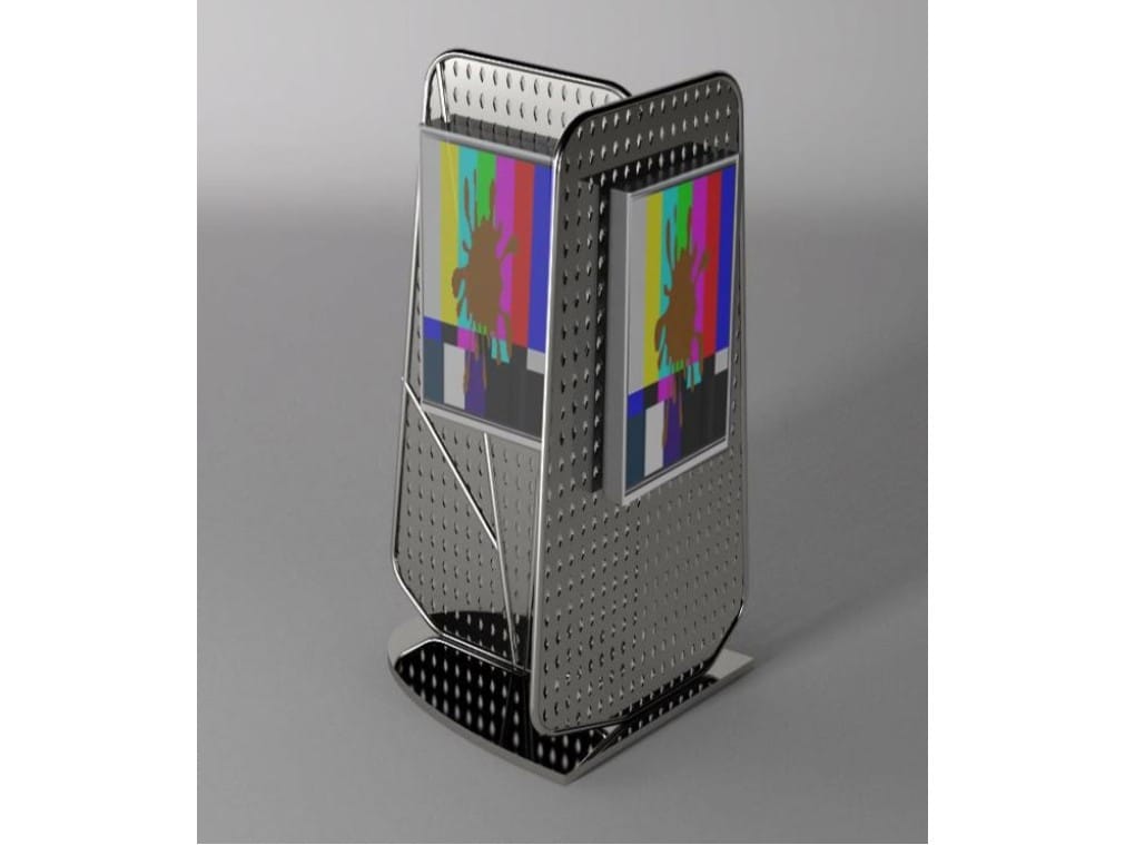 Трехфазный цифровой Тотем из оцинкованного листа Viscio Urban Design зеленый ARCH-00107338 - Вид №1