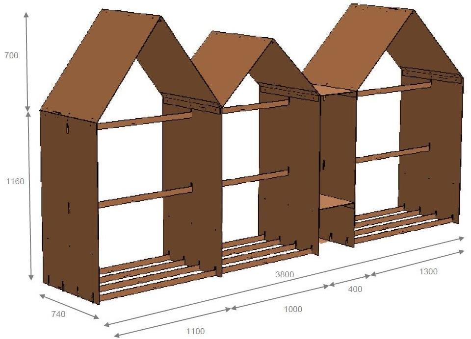 RB73 Подставка для бревен из стали Corten ™  Rb-1600  - Вид №9