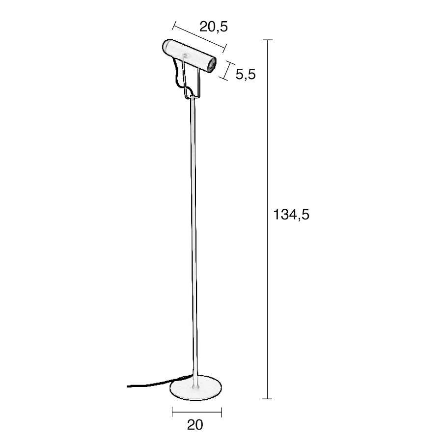 Лампа напольная Marlon, черная Zuiver 5100067 - Вид №8