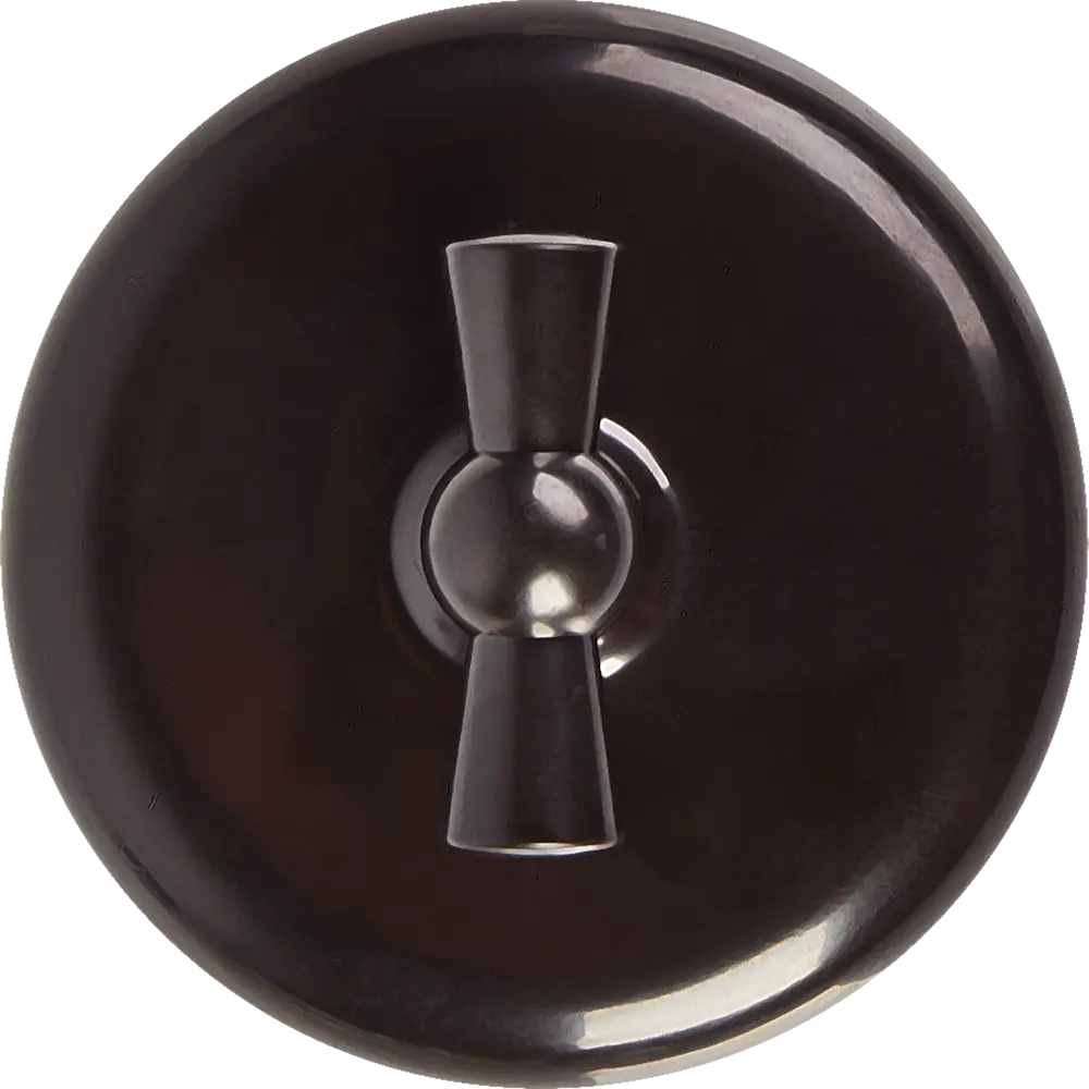 Выключатель проходной накладной Electraline 1 клавиша цвет коричневый Ретро STLM-2104969 - Вид №1