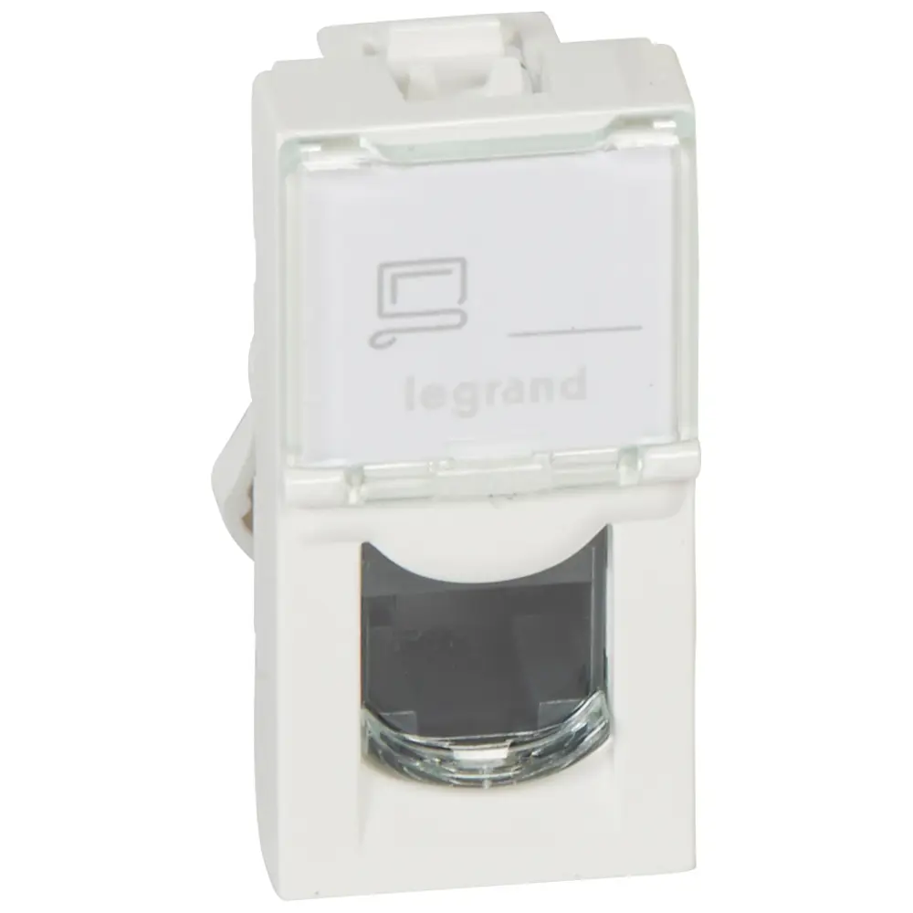 Розетка встраиваемая MOSAIC RJ45 UTP кат5е 1 модуль цвет белый 82153454 STLM-2133701 legrand 