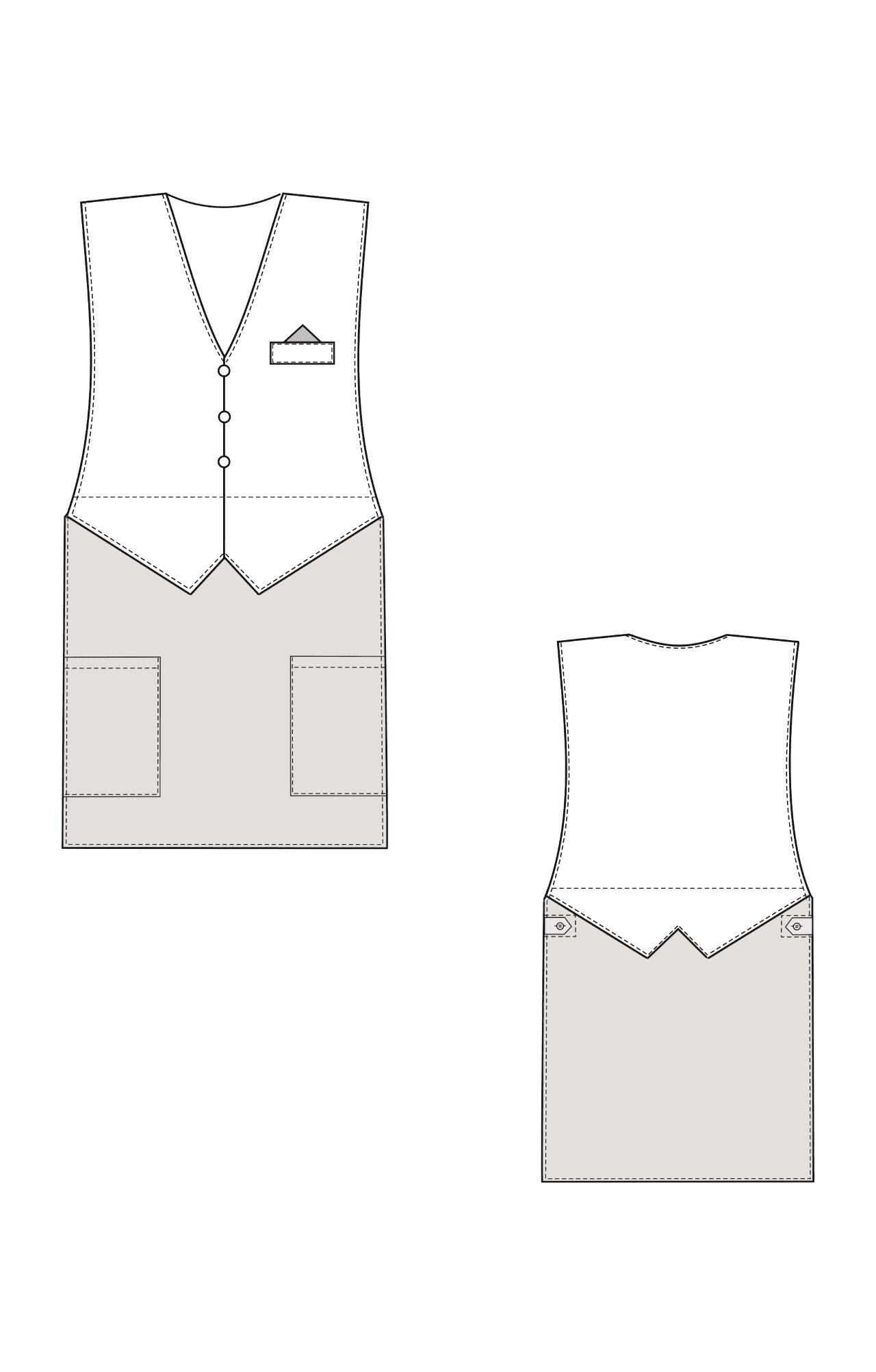 63638 Фартук-халат "Элегант" бордо  Одежда для обслуживающего персонала  размер 44-46 Спецодежда  - Вид №3