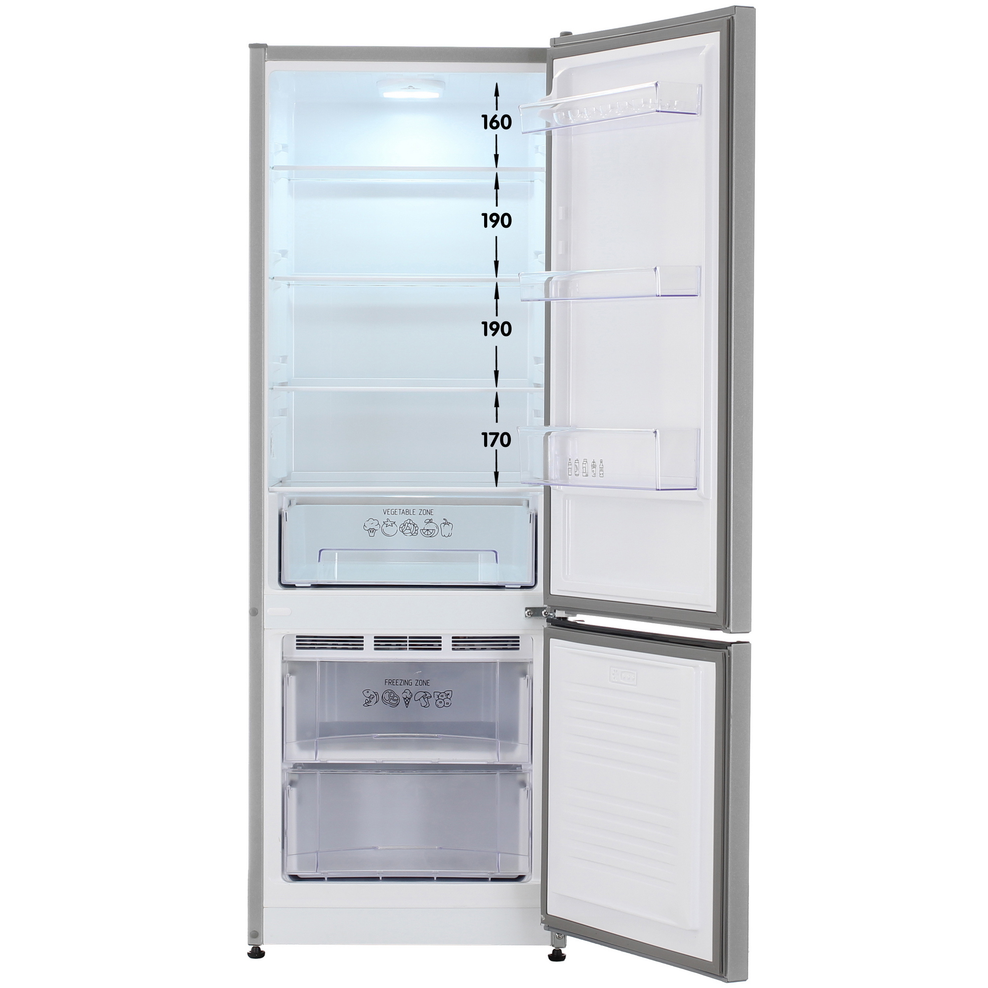 9055867 Холодильник с морозильником   Nordfrost NRB 122 S серебристый STDN-0064442 - Вид №1