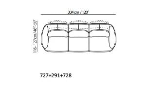 4-местный кожаный диван Natuzzi Italia SNAIL ARCH-00141812 - Вид №2