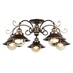Потолочная люстра Omnilux OML-50407-05 OMNILUX OML-504 183133 Коричневый