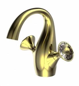 Смеситель для умывальника (Golden) Swan Gold F14287G-ENG bravat