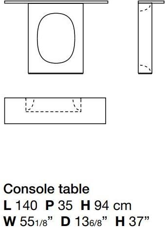 Kristalia Прямоугольная консоль из ламината Holo sun-id-1393846 - Вид №2