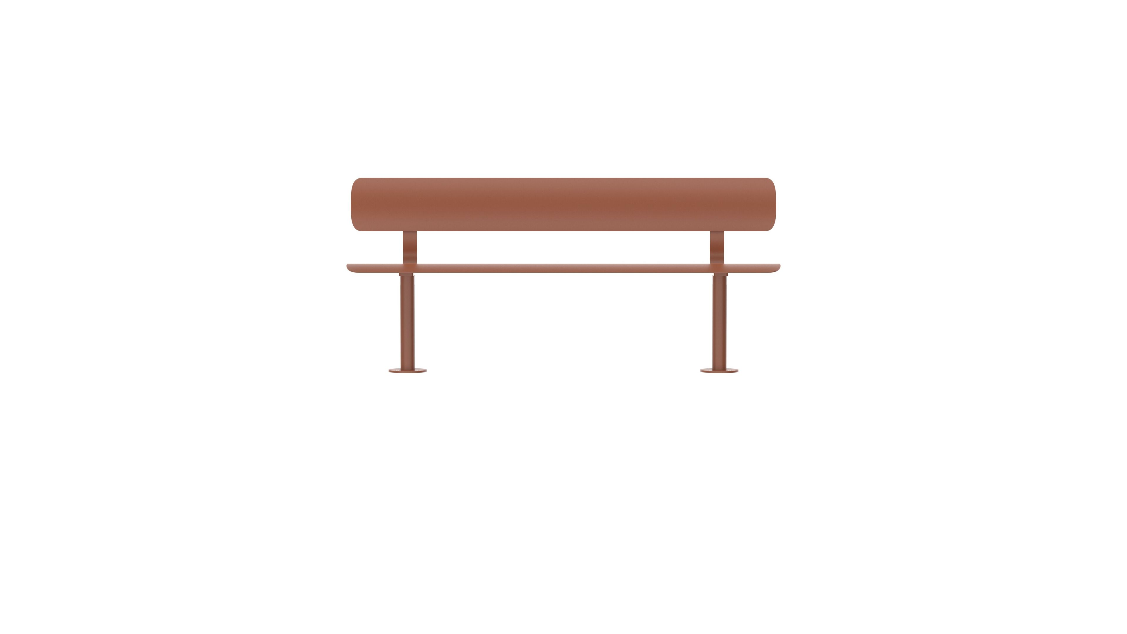 Стальная скамья с порошковым покрытием со спинкой FUNCTIONALS BEN ARCH-00041367 - Вид №108