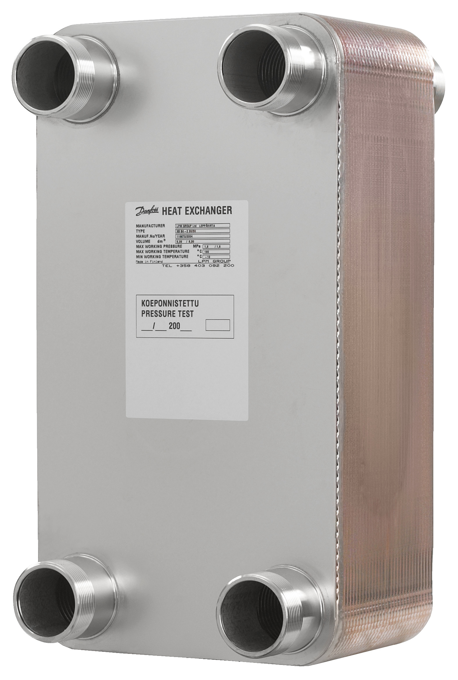 Danfoss Паяный пластинчатый теплообменник серии XB51L XB 51H-1 40 паяный пласт. теплообменник 004B1820  - Вид №2