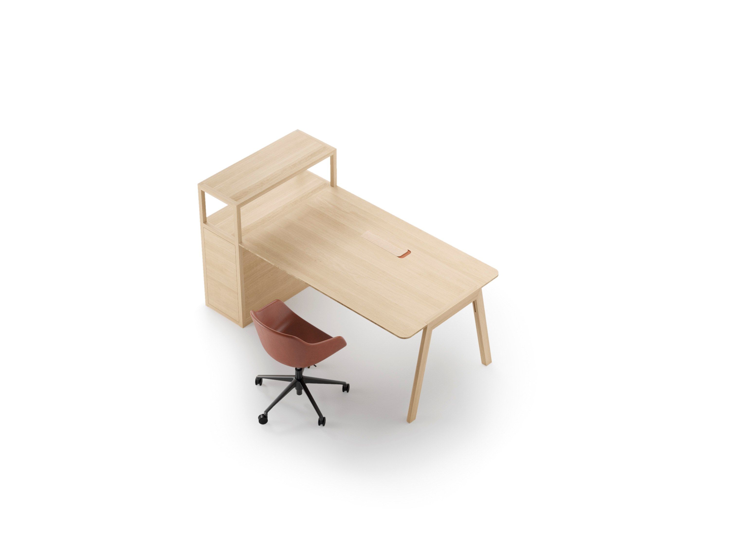 Прямоугольный стол для совещаний из дуба с системой люверсов ALKI Heldu ARCH-00015502 - Вид №9