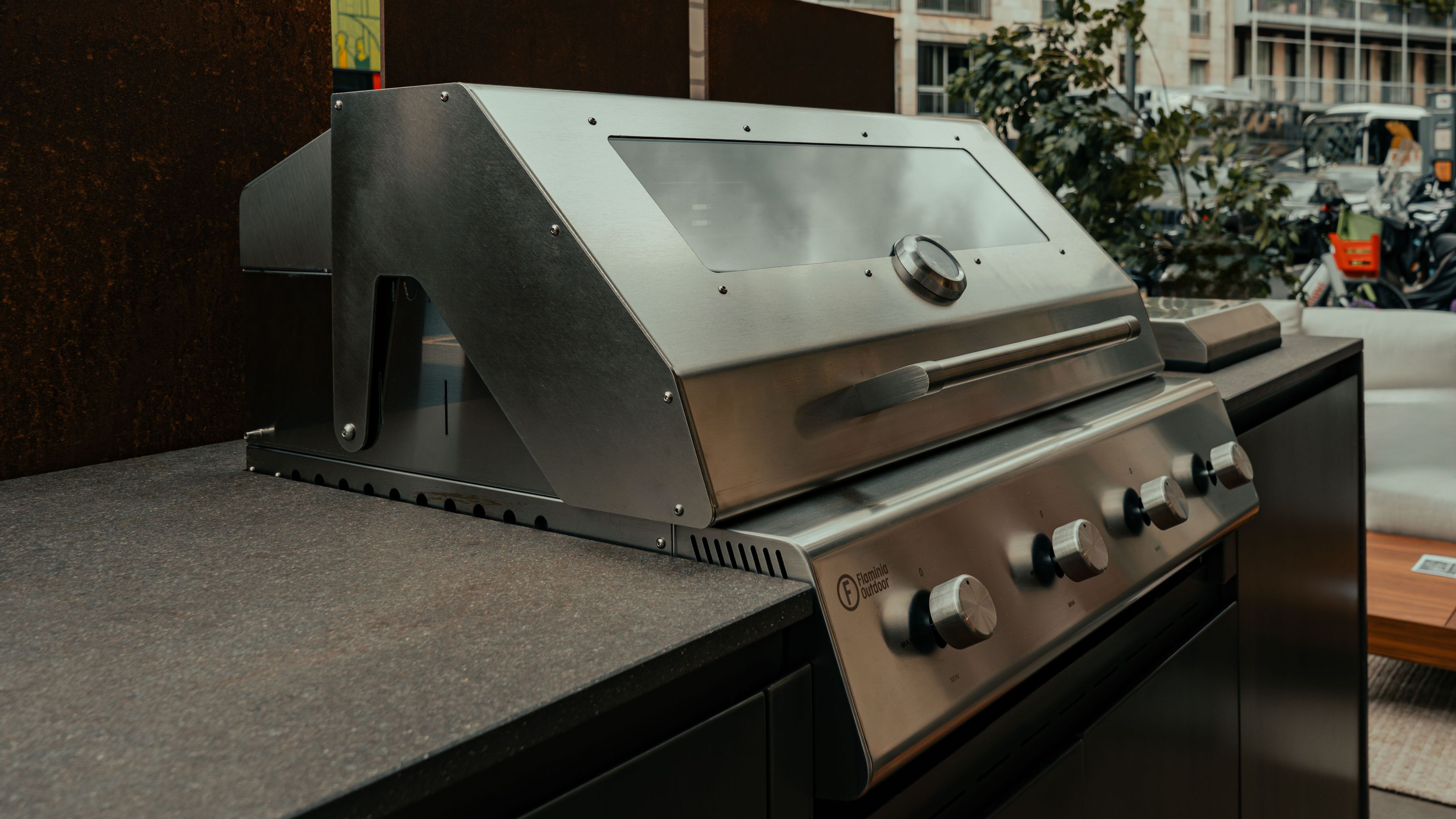 Газовая плита из нержавеющей стали с барбекю OF outdoorkitchens Via Nolfi ARCH-00107940 - Вид №1