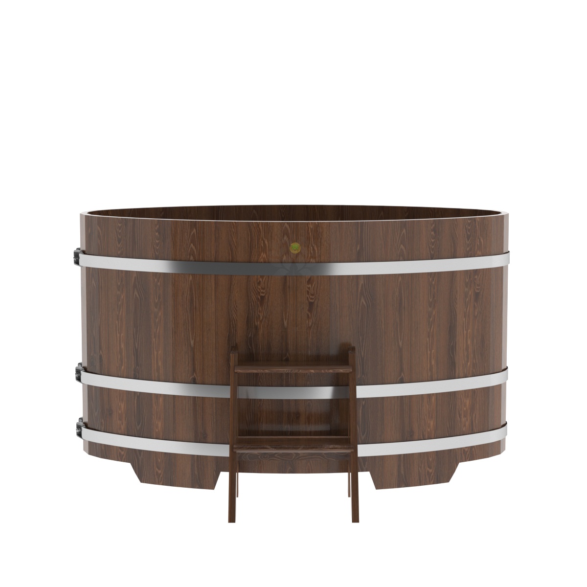 1290 Купель овальная из дуба 0,92х1,66х1,0 морёная Alyarus  - Вид №3