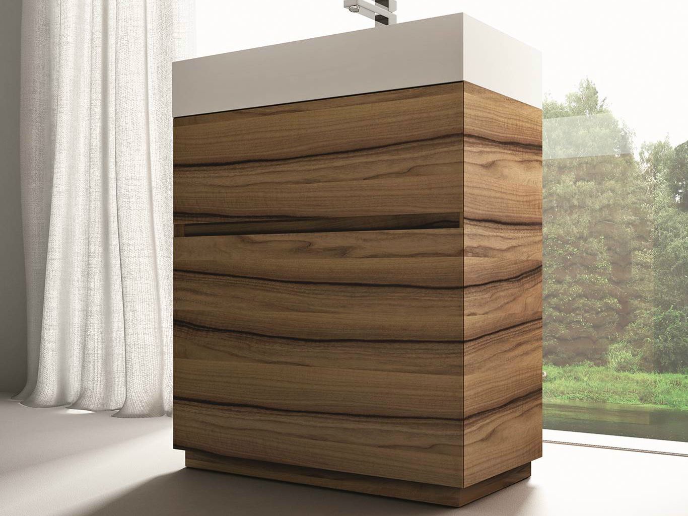 Шкаф для раковины из грецкого ореха Ideagroup Cubik ARCH-00134385