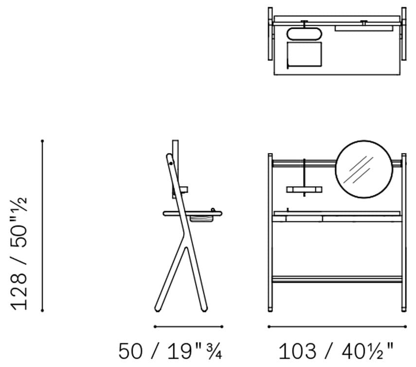 Деревянный туалетный столик Poltrona Frau коллекция-мебель и аксессуары ARCH-00115110 - Вид №1