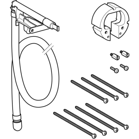 244.622.00.1 Удлинительный комплект Geberit для электронных смесителей для раковины, настенный монтаж, с функциональным блоком для скрытого монтажа Geberit  - Вид №1