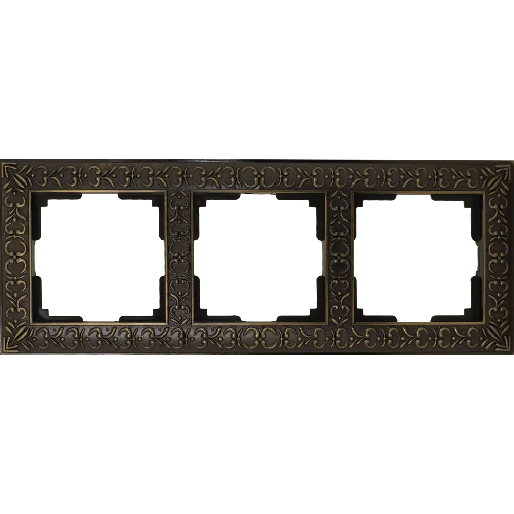 Рамка для розеток и выключателей Werkel Antik 3 поста, цвет бронза STLM-2184578