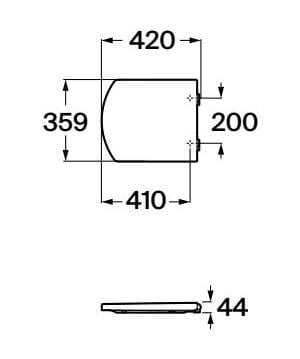 Мягкое пластиковое сиденье для унитаза Roca Холл ARCH-00102279 - Вид №2