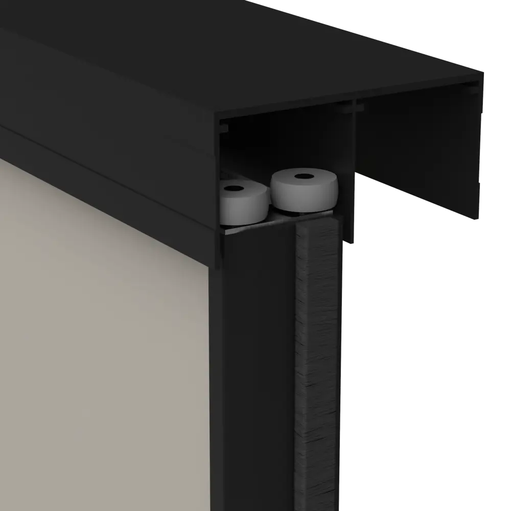 Дверь-купе KONSENSA 225.5x60.4 см МДФ цвет кашемир профиль черный узкий STLM-2108587 - Вид №5