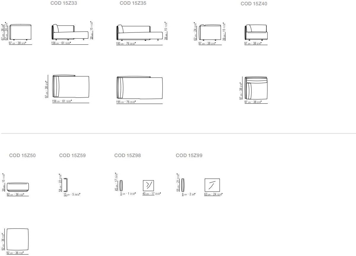 Flexform Модульный тканевый диван с шезлонгом Edmond sun-id-1482006 - Вид №5