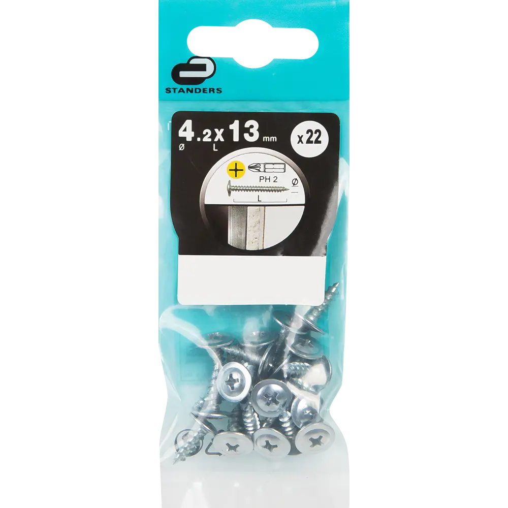 Саморезы для тонких пластин Standers оцинкованные 4.2х13 мм 22 шт STLM-2187779 - Вид №4