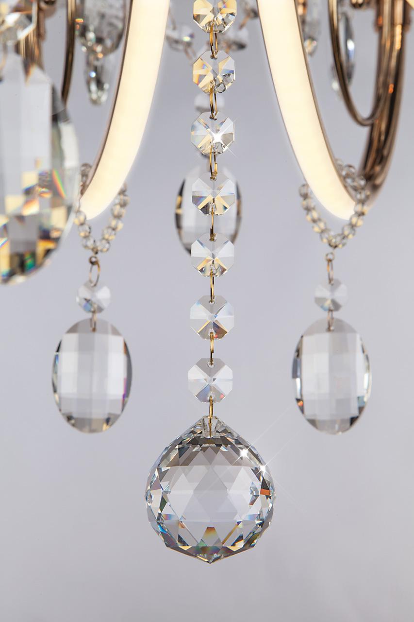 Подвесная люстра Bogates Freedom 412/8 Strotskis BOGATES ДИЗАЙНЕРСКИЕ, FREEDOM 186802 Золотой  - Вид №3