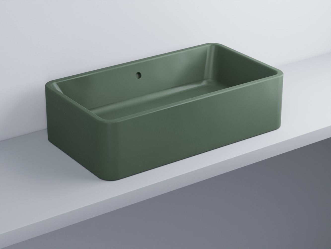 SHLAA7520-MU Раковина накладная прямоугольная с переливом 75 x 20 h cielo Shui Ceramica Cielo