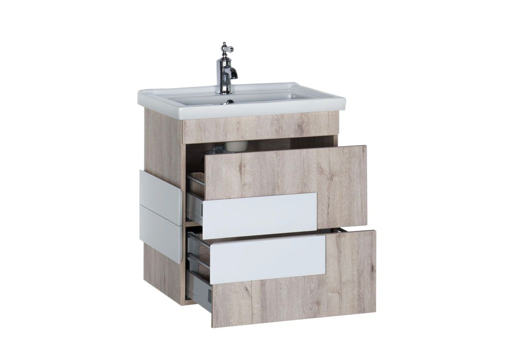 Тумба с раковиной Aquanet Мадейра 60 дуб кантри 0018306900182322 - Вид №1