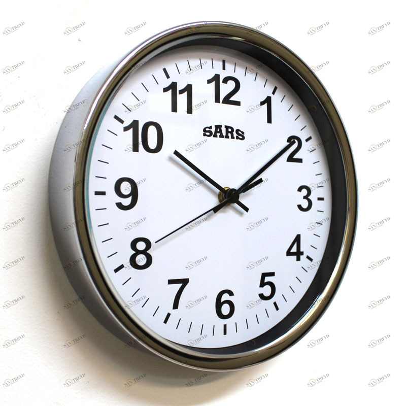 Часы настенные черные с белым циферблатом Sars SARS ДИЗАЙНЕРСКИЕ 00-3967424 Черный 