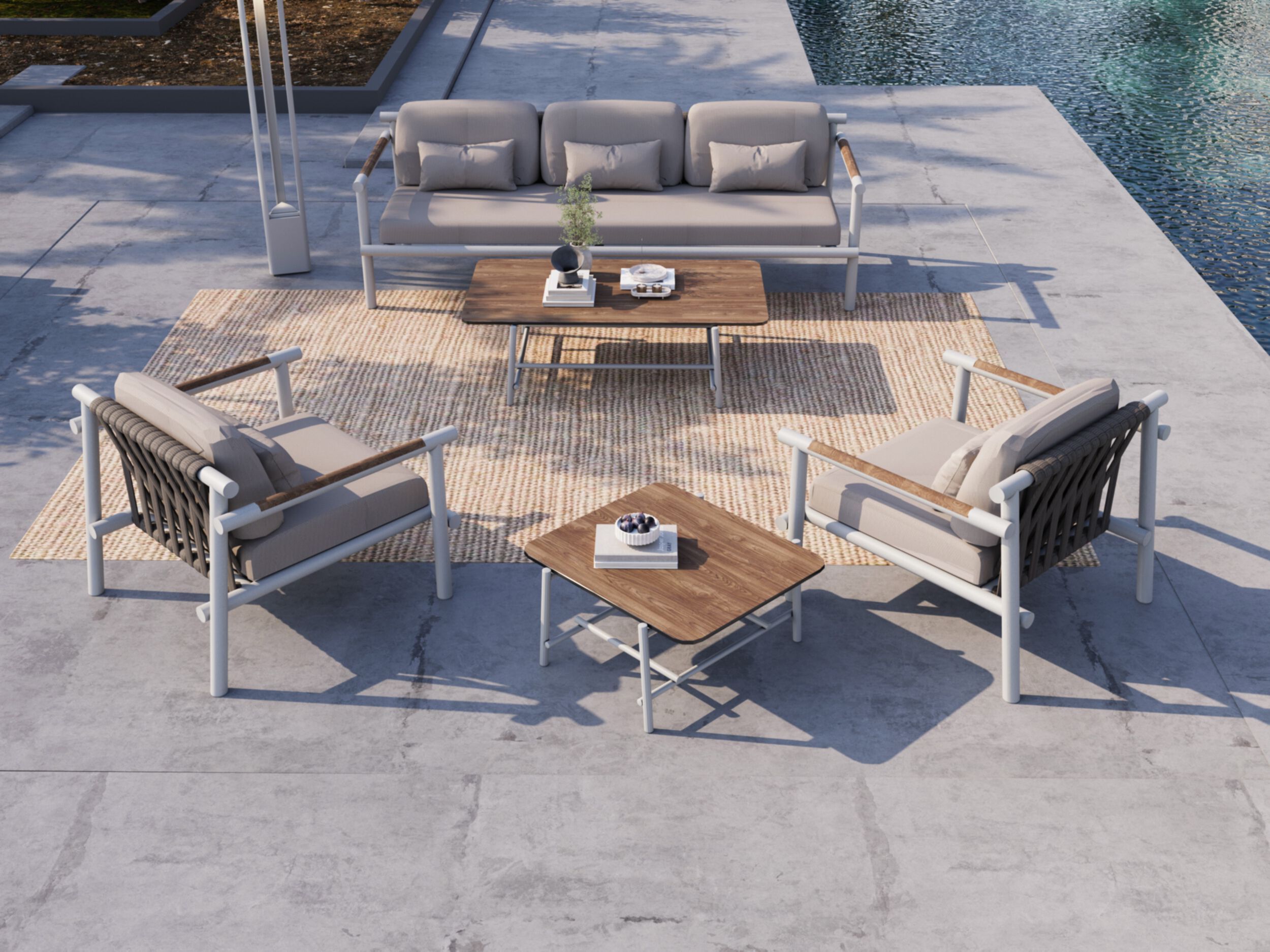 Алюминиевый квадратный садовый столик с порошковым покрытием 10Deka Aurora ARCH-00045464 - Вид №3