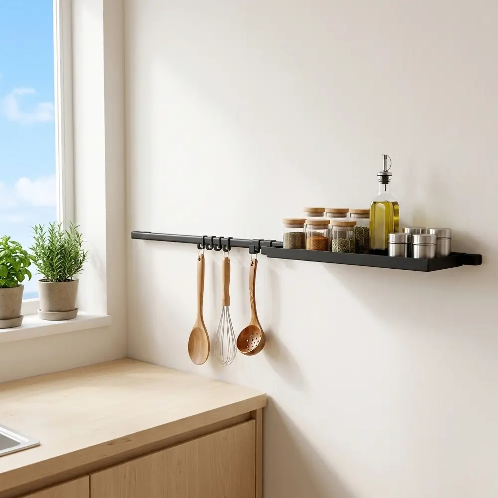 РЕЙЛИНГ С КРЕПЛ 60СМ ЧЕРН МАТ KONSENSA Santreyd STLM-2178031 - Вид №4