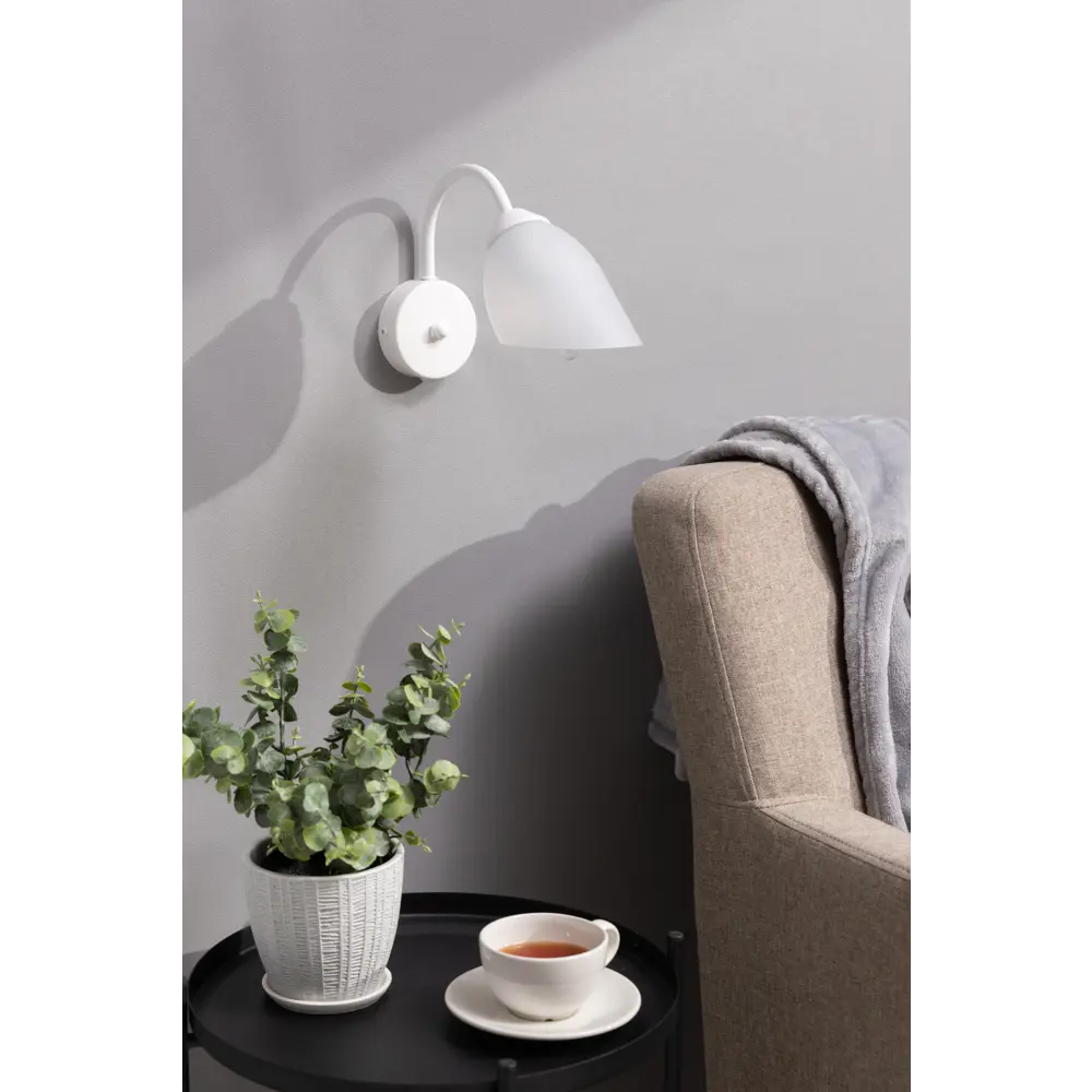 Настенный светильник бра Vitaluce Кэтти 1 лампа 3м² Е14 цвет белый глянцевая STLM-2149138 - Вид №8