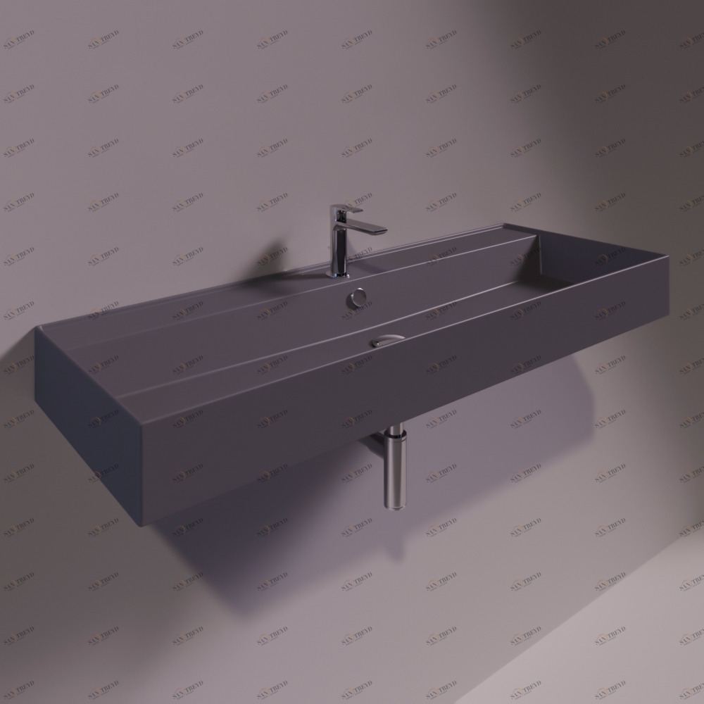 AG121ANTRACITEMATT Подвесная раковина настенная прямоугольная Simas Agile черная