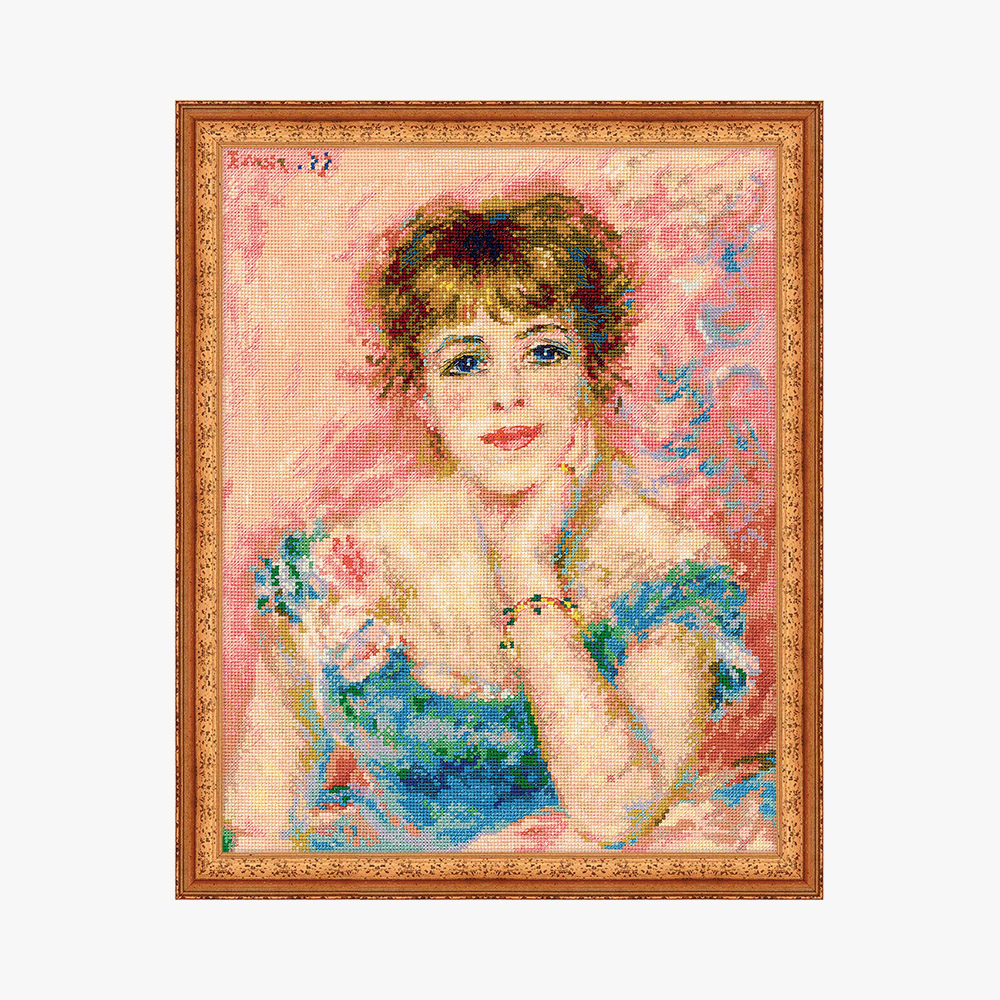 1439 Набор для вышивания Портрет Жанны Самари 21 х 26,8 см RIOLIS Сотвори Сама 