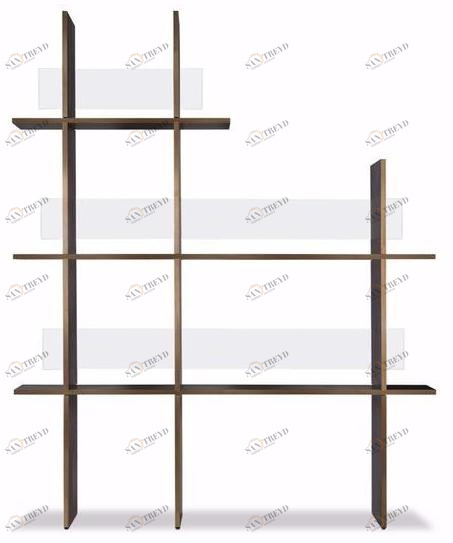 BAXTER Самонесущий книжный шкаф из алюминия и стекла sun-id-1347561