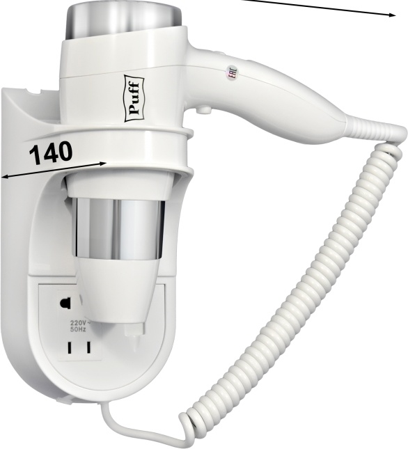 0405.009 Фен для волос с доп розеткой 1600B PUFF  - Вид №8