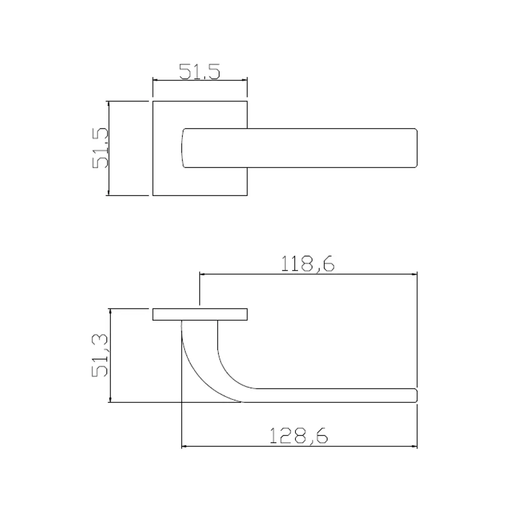 Дверные ручки Edson EDS-126H-Q2 на розетке, черные 85170402 STLM-0059397 - Вид №4