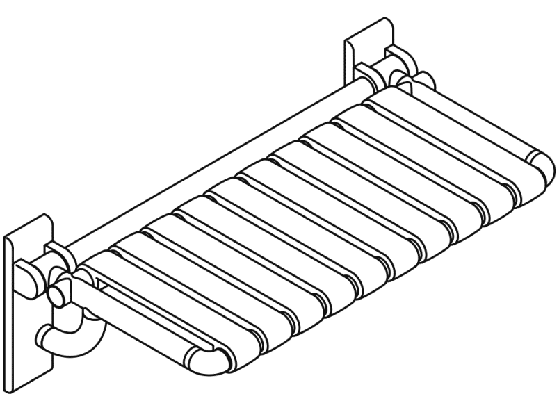 801.51BUS450 Складное сиденье для душа, прямоугольное (ada) HEWI USA Produkte  - Вид №6
