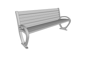 FSRT93 Скамейка трио  Forms-surfaces