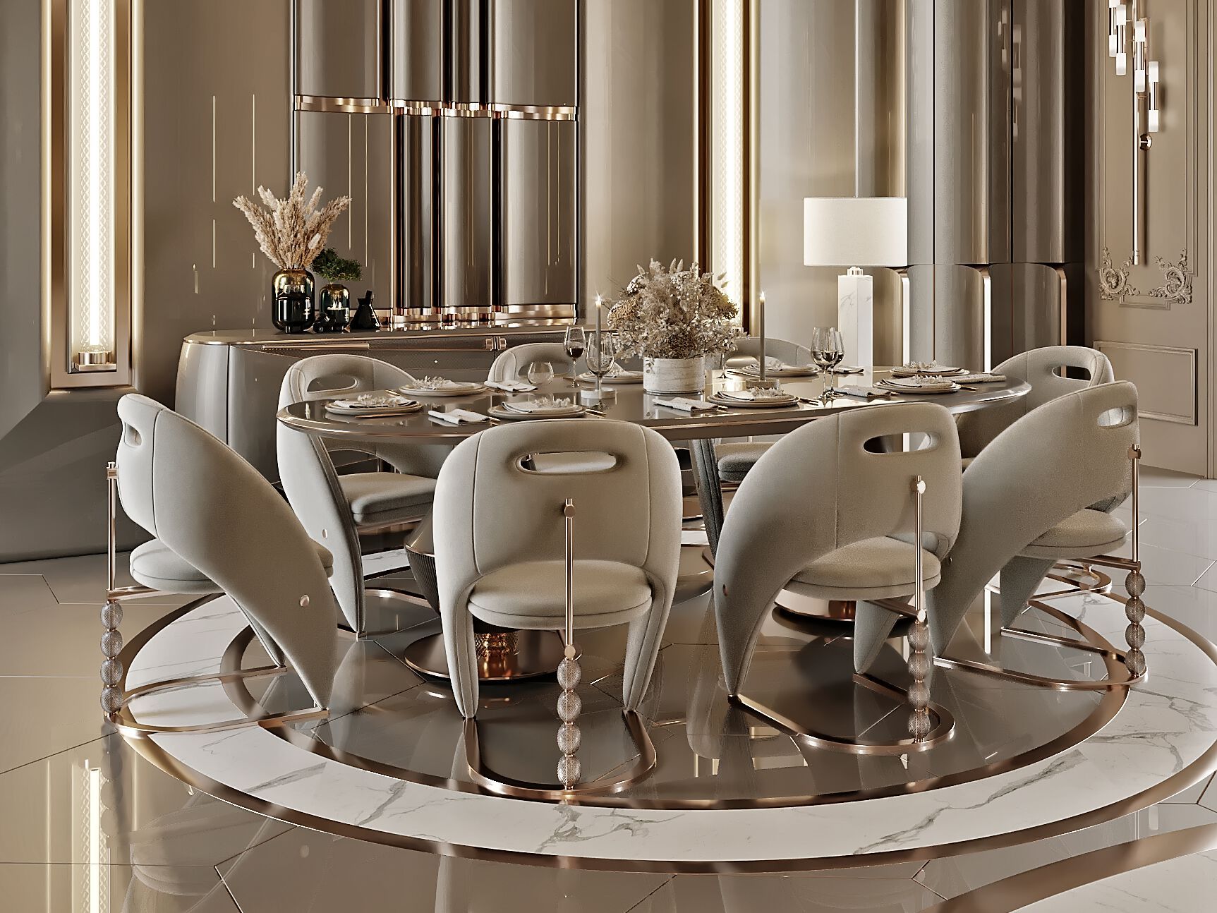 Мягкий тканевый консольный стул Zebrano Phaselis ARCH-00058099 - Вид №7