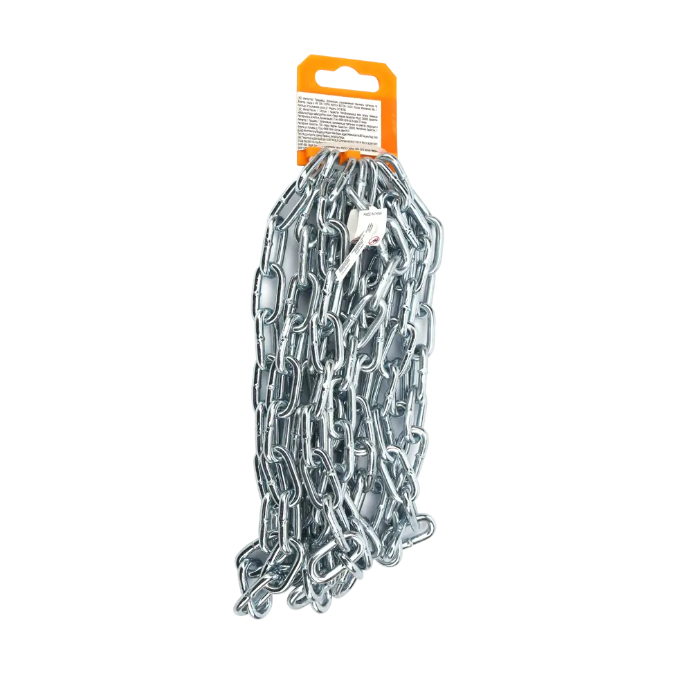 Цепь Standers оцинкованная сталь короткое звено 4 мм 2.5 м/уп STLM-2199666 - Вид №4